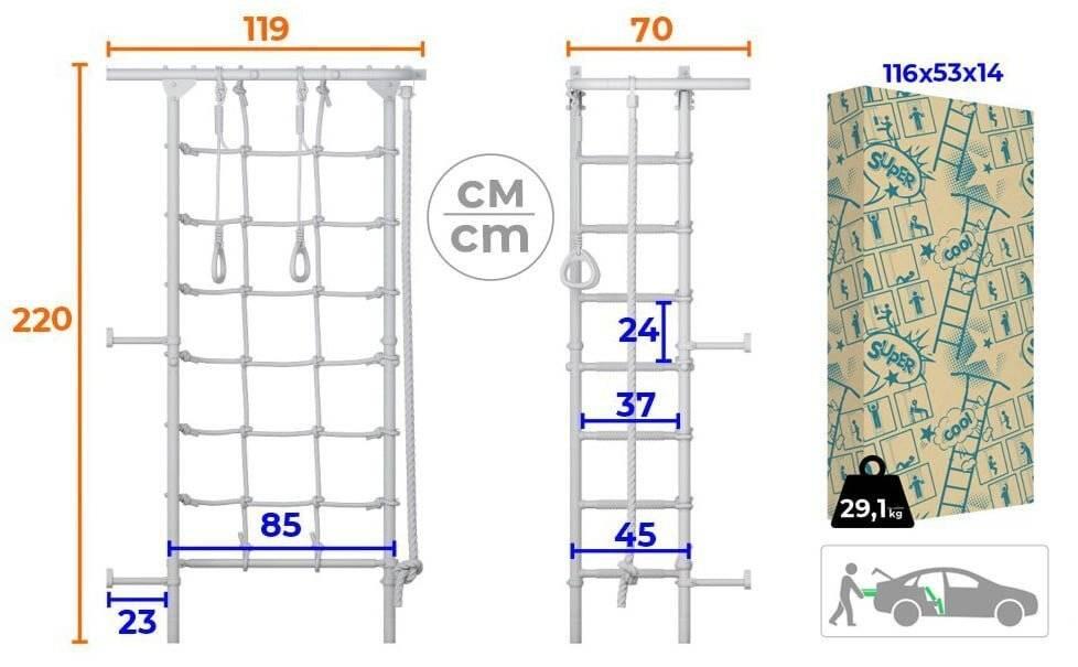 Kometa Next 4 Espalier Enfant en Bois 6/7
