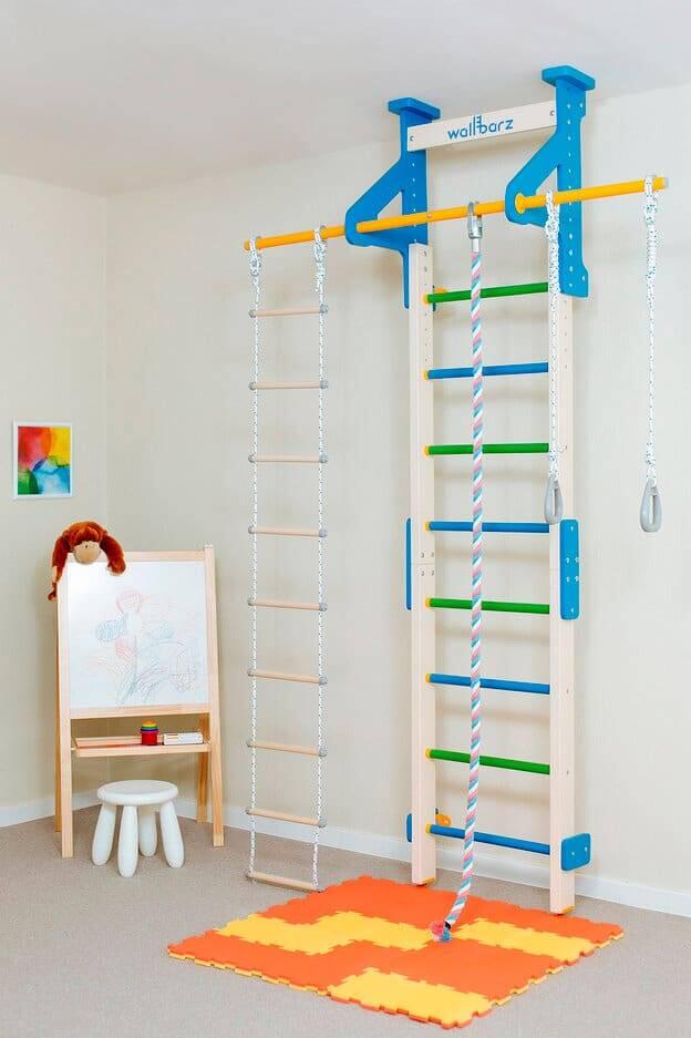 Enfants Gymnastique Espalier en bois avec accessoires Eco 2 Multicolore (Woodsy) 7/7