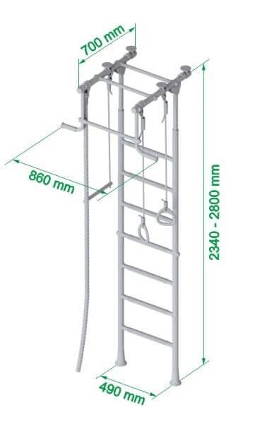 Echelle de gymnastique Comet 2 - vert clair 6/7