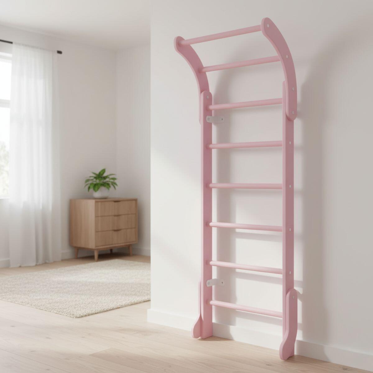 Enfants Gymnastique Espalier d'intérieur avec Barre de Traction Mini Blanc 7/7