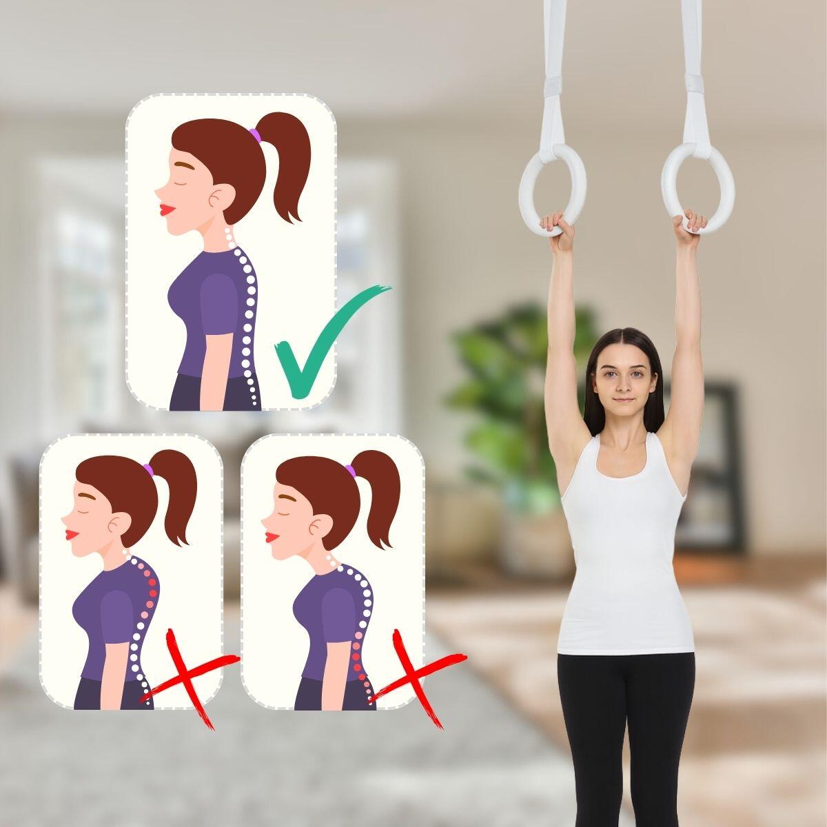 Unisex Sport Turnringe aus Holz für Erwachsene verstellbar Pro Weiß 4/5