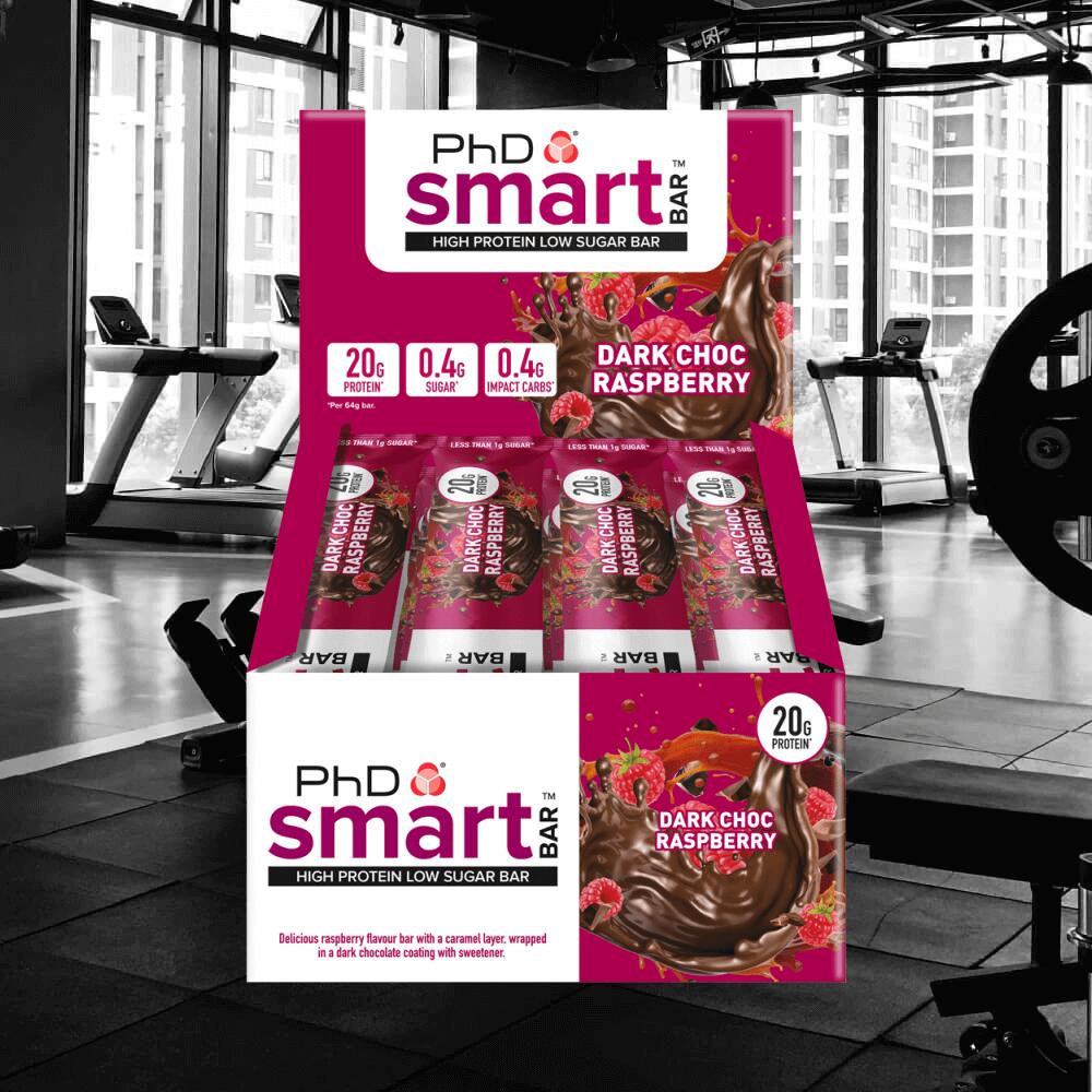 Barres protéinées - Smart Bar - Chocolat Noir et Framboise Boite de 12 3/3