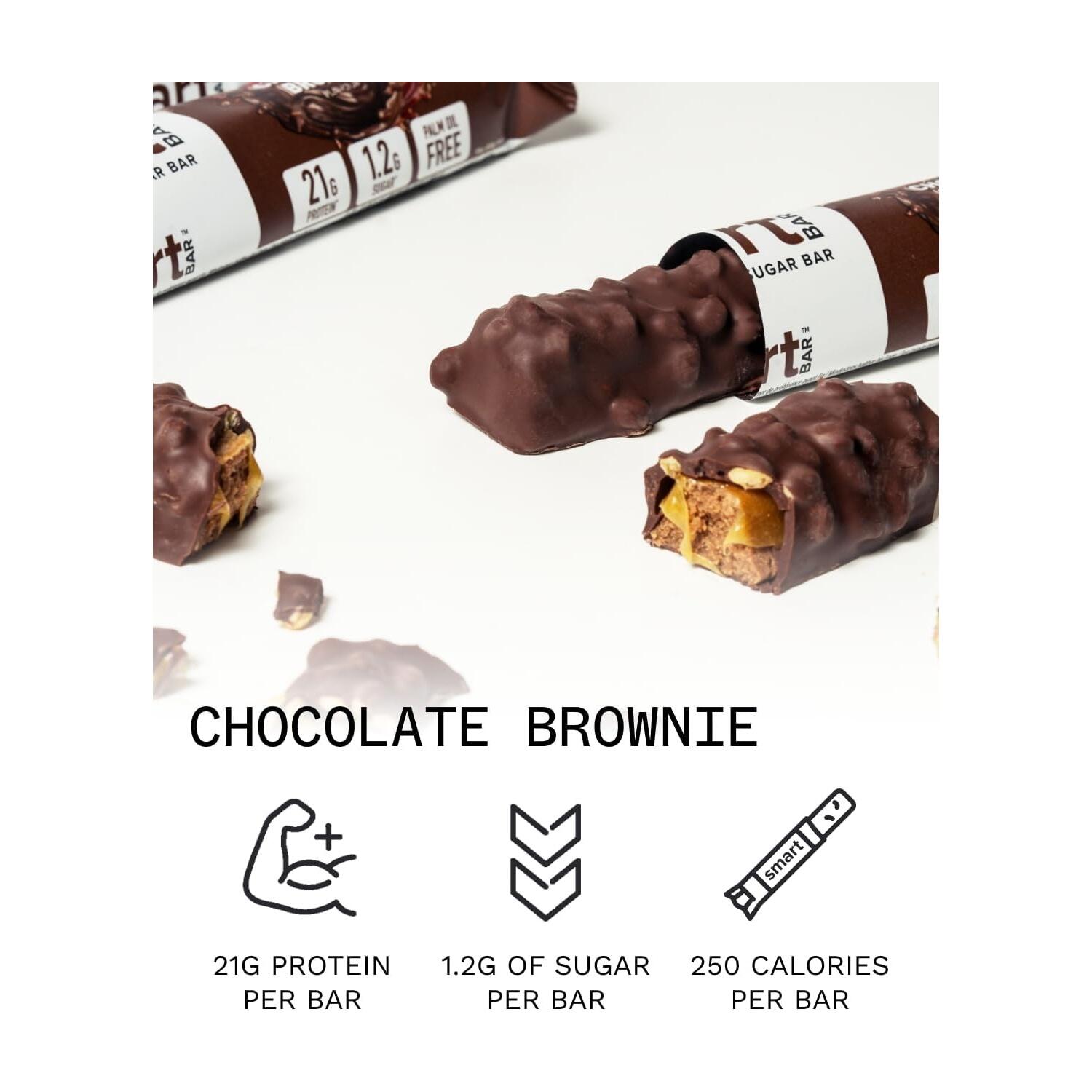 Barres protéinées - Smart Bar - Brownie au Chocolat Boite de 12 2/3