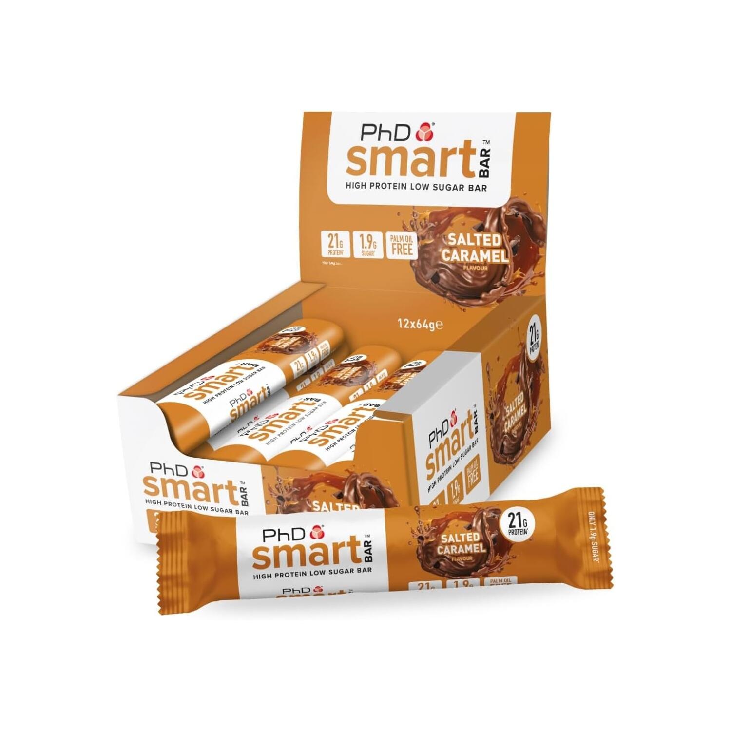 Phd Nutrition - Barres Protéinées - Smart Bar - Caramel Salé Boite De 12 - Barre Protéinée - Decathlon