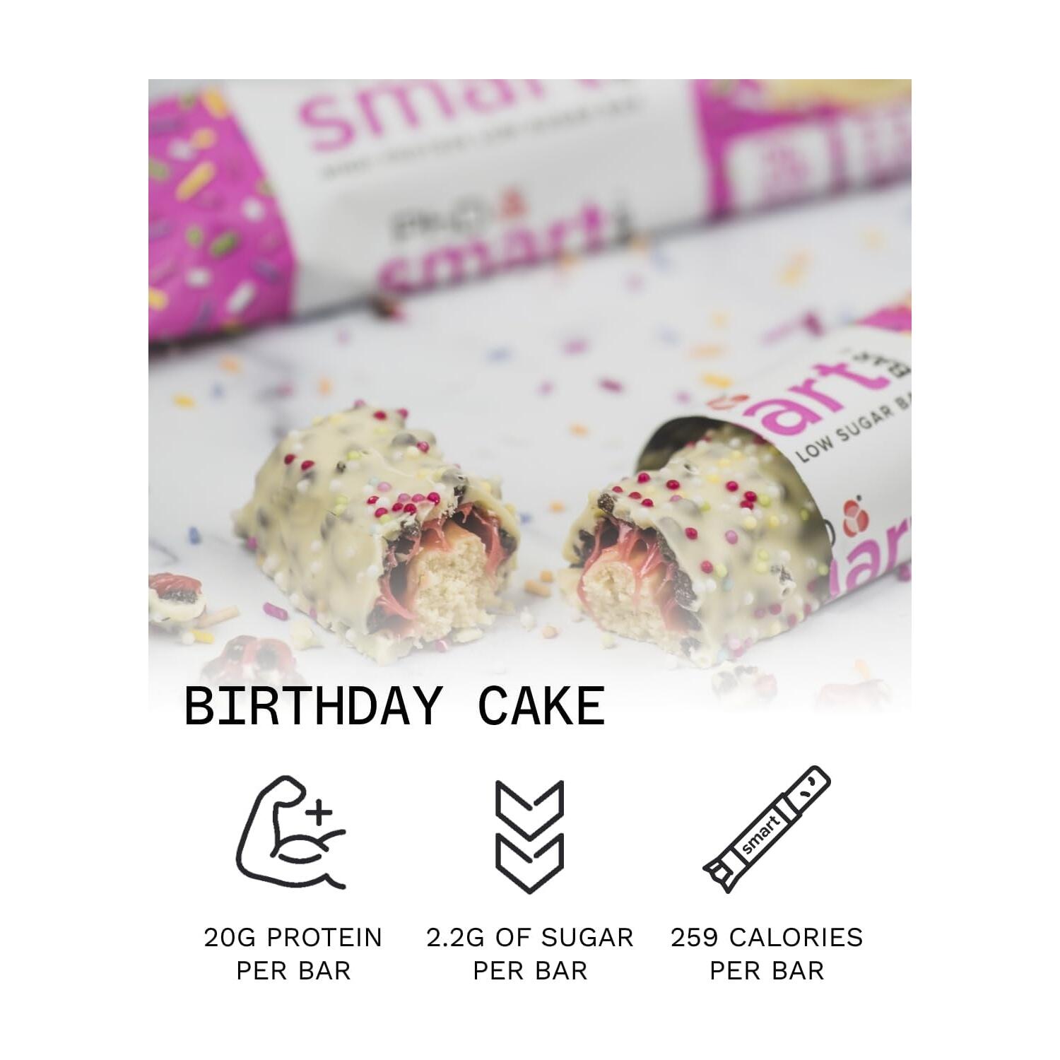 Barres protéinées - Smart Bar - Gâteau d'Anniversaire Boite de 12 2/3