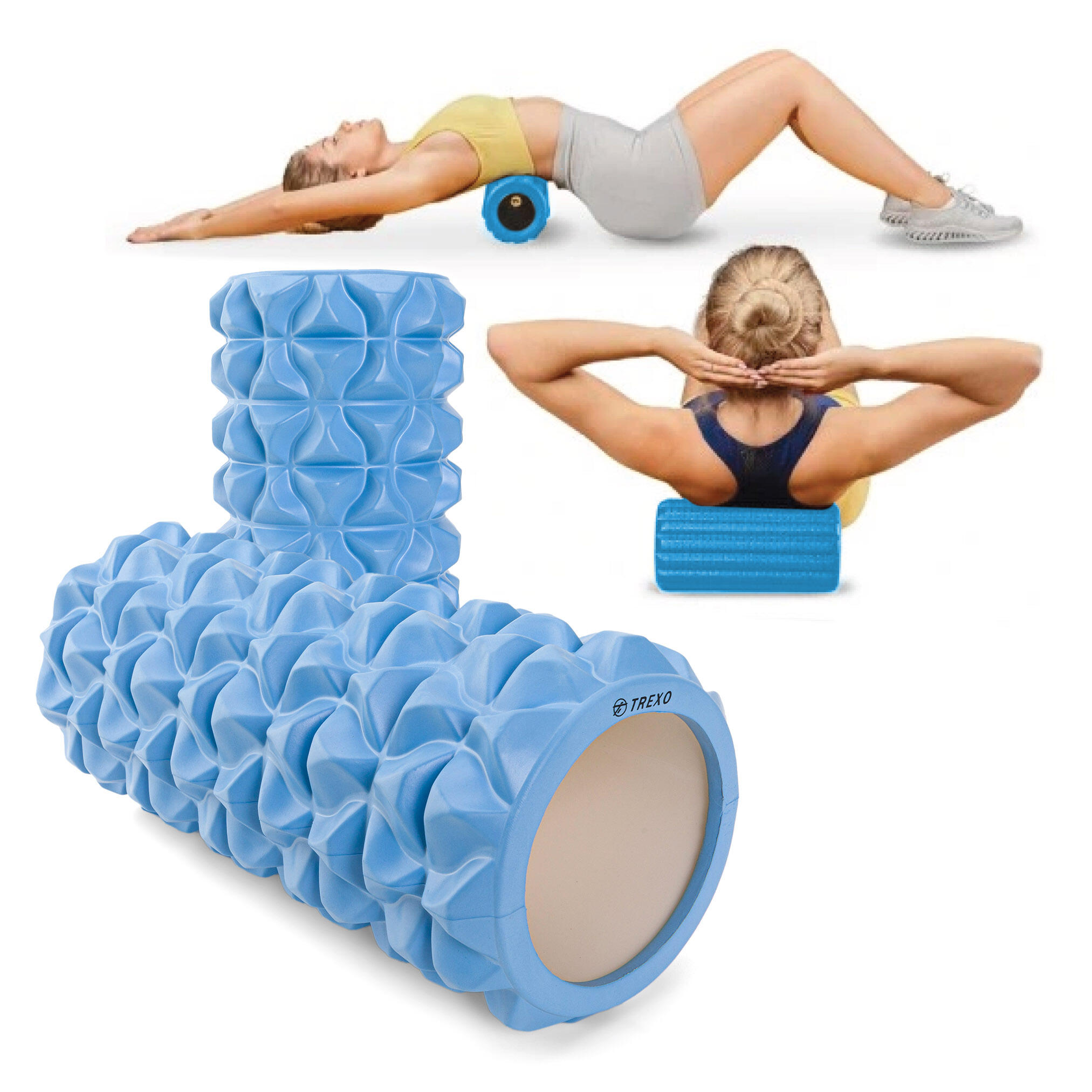 Trexo - Rouleau De Massage Xtrexo Eva Pvc - Rouleau De Massage - Bleu - Taille Unique - Decathlon