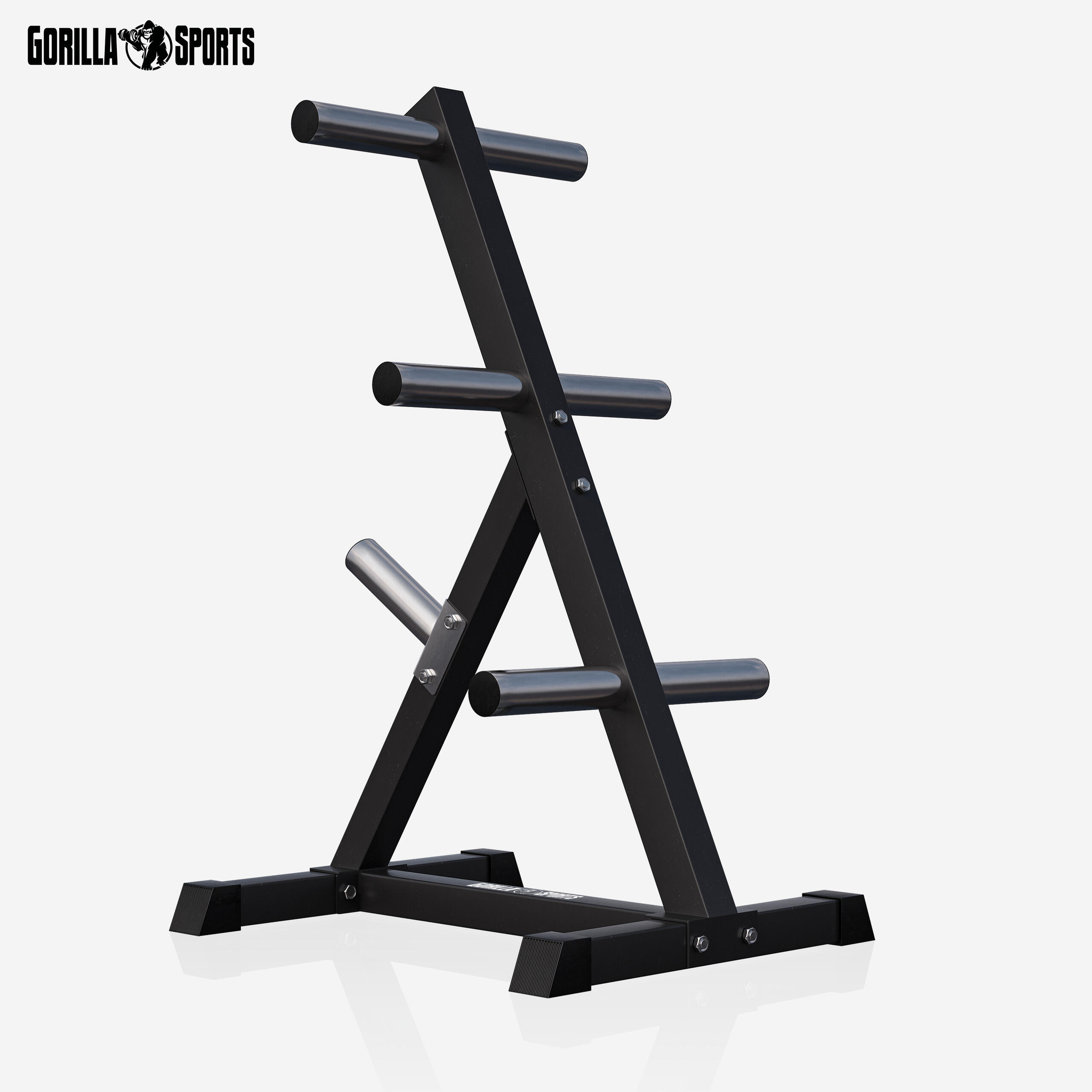 RACK DE RANGEMENT 4 NIVEAUX NOIR POUR DISQUES OLYMPIQUES 50/51M | MUSCULATION 7/7