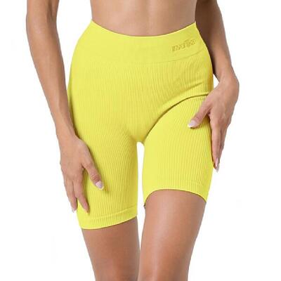 Bikers donna vita alta push up senza cuciture allenamento e tempo libero Lime