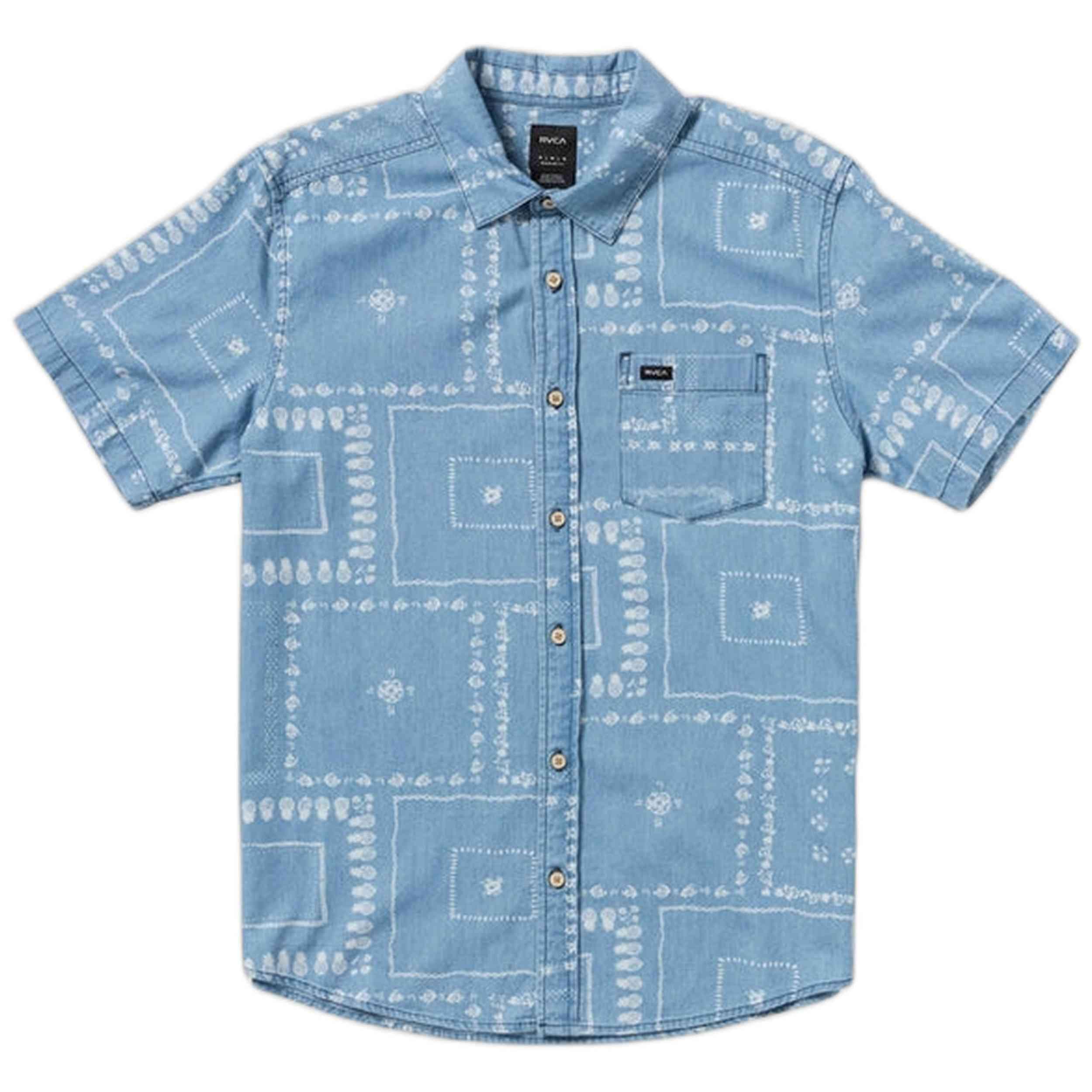 Chemise Rvca modèle AVYWT00507-BLU pour homme 1/2