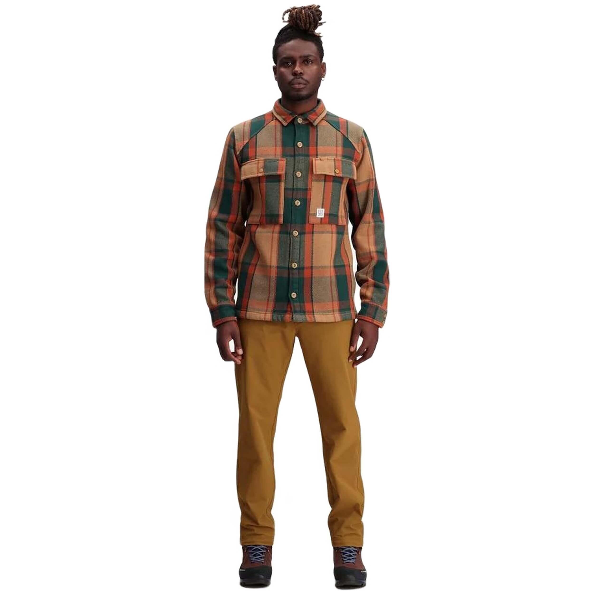 Chemise Topo designs modèle 312104-KHAKI MULTI PLAID pour homme 2/5
