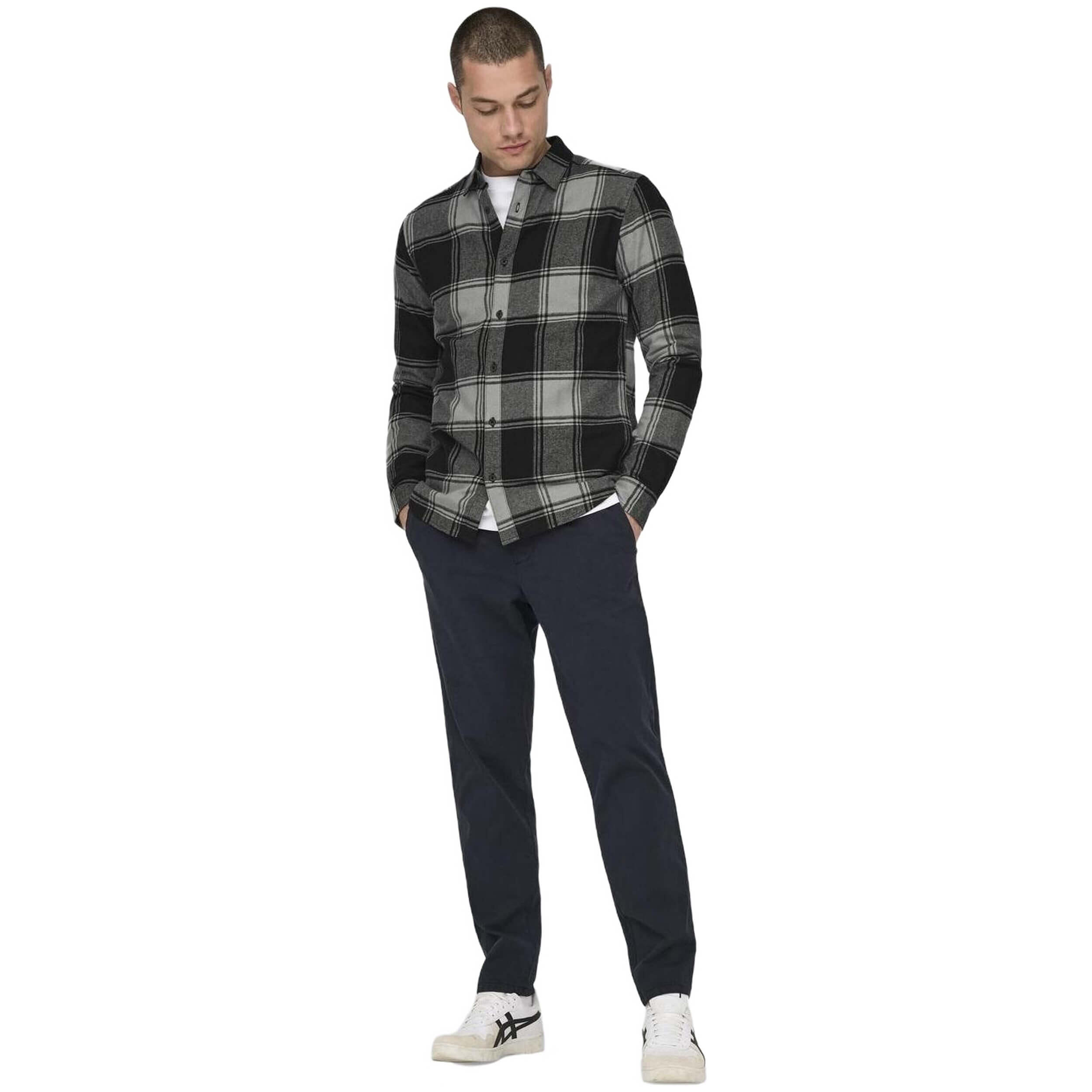 Chemise Only & sons modèle 22007112-GRIFFINBLACK pour homme 3/4