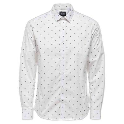 Overhemd only & sons model 22022440-white voor mannen