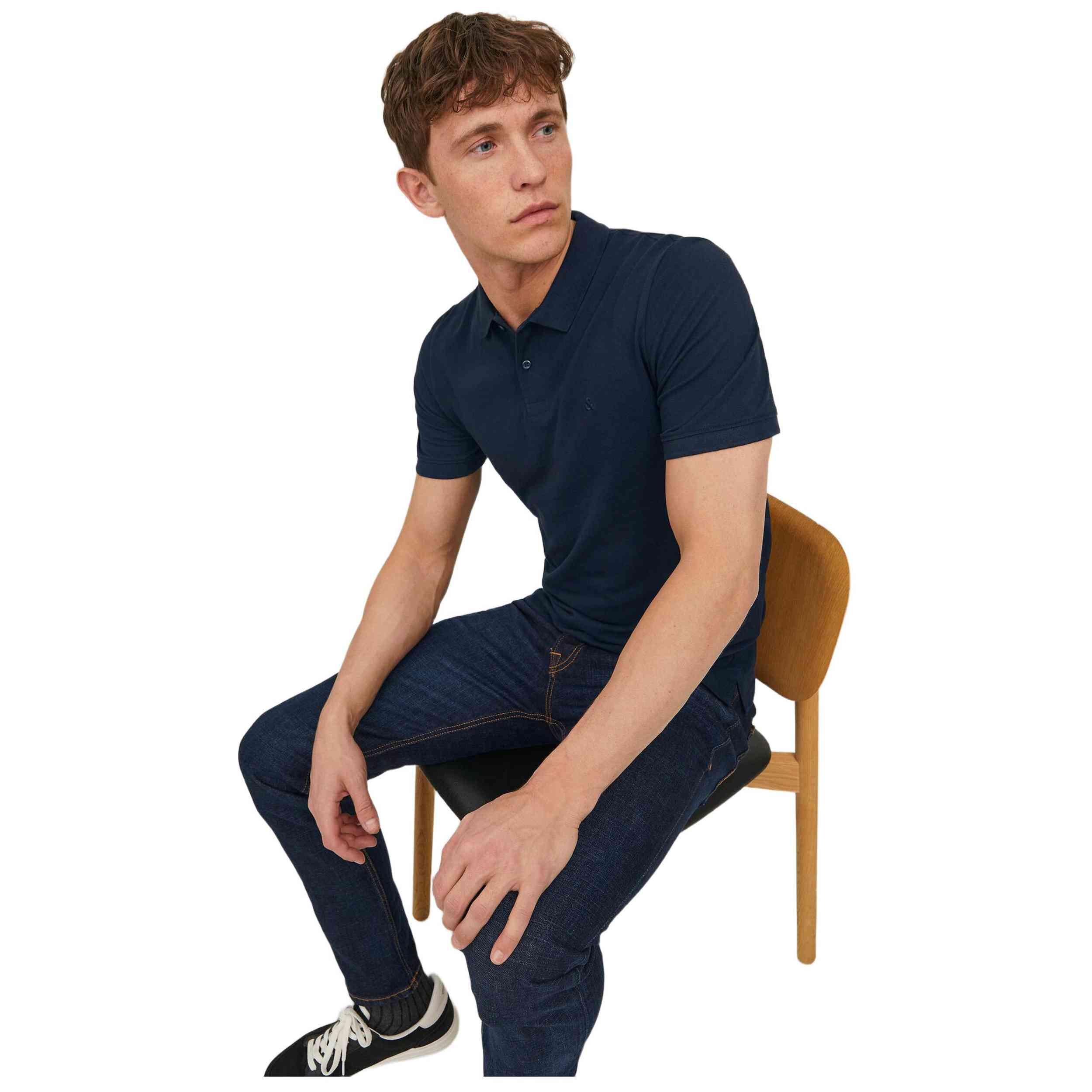 Chemise Jack&jones modèle 12136516-NAVYBLAZER-SLIMFIT pour homme 4/5