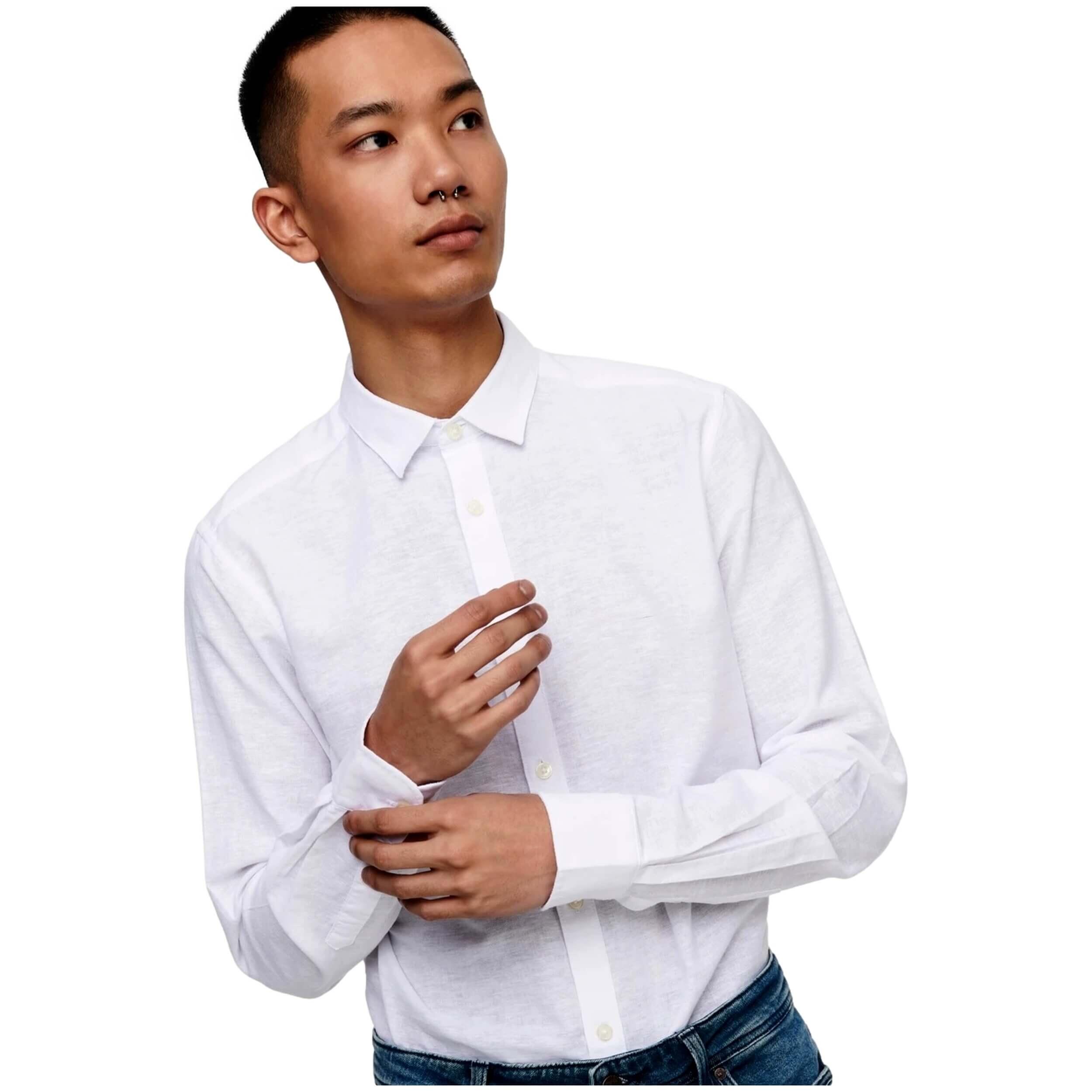 Camisa Only & sons modelo 22012321-WHITE para hombre 3/5