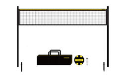 Set Volleyball 9,14m - Avec poteaux, sac, filet, balle et pompe