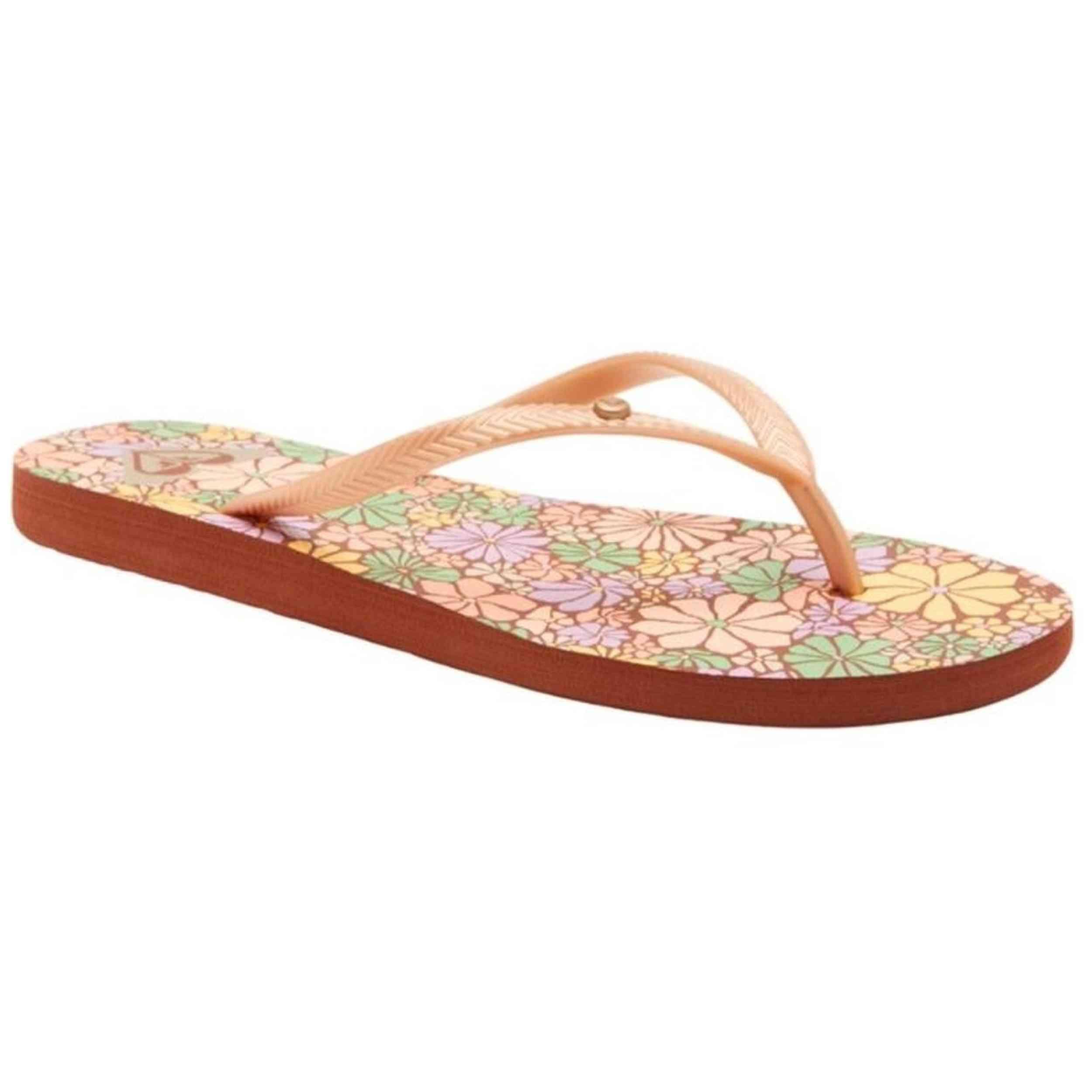 Roxy - Tongs Roxy Modèle Arjl100871-bnc Pour Femmes - Mule - Multicolore - Decathlon