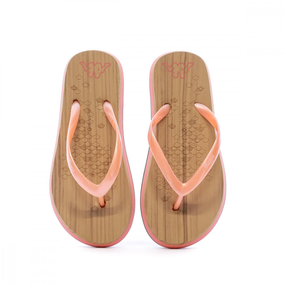 Tongs Marron et Corail Fille Kappa Mooney 3/4