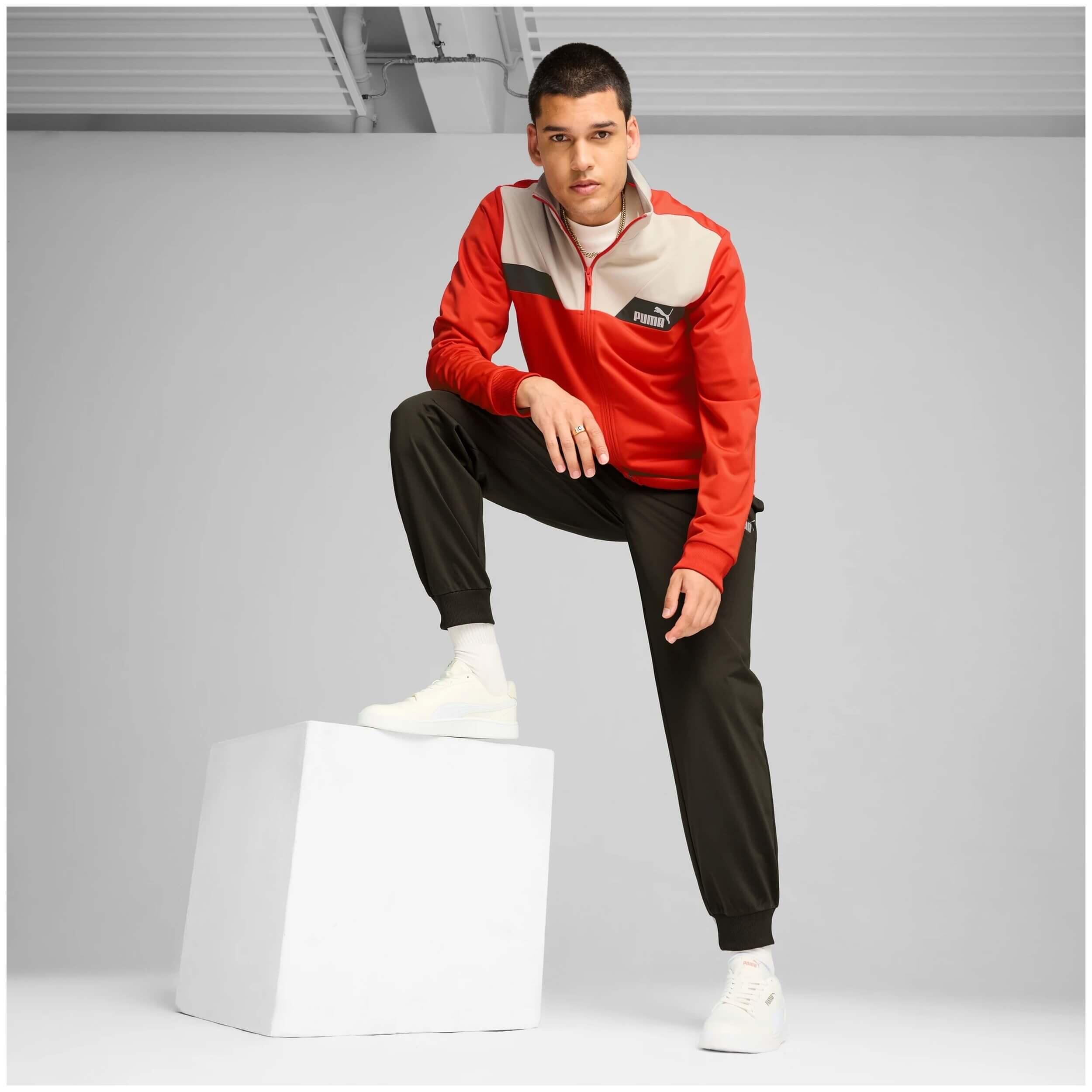 PUMA Pánská tepláková souprava POWER Redmazing Red