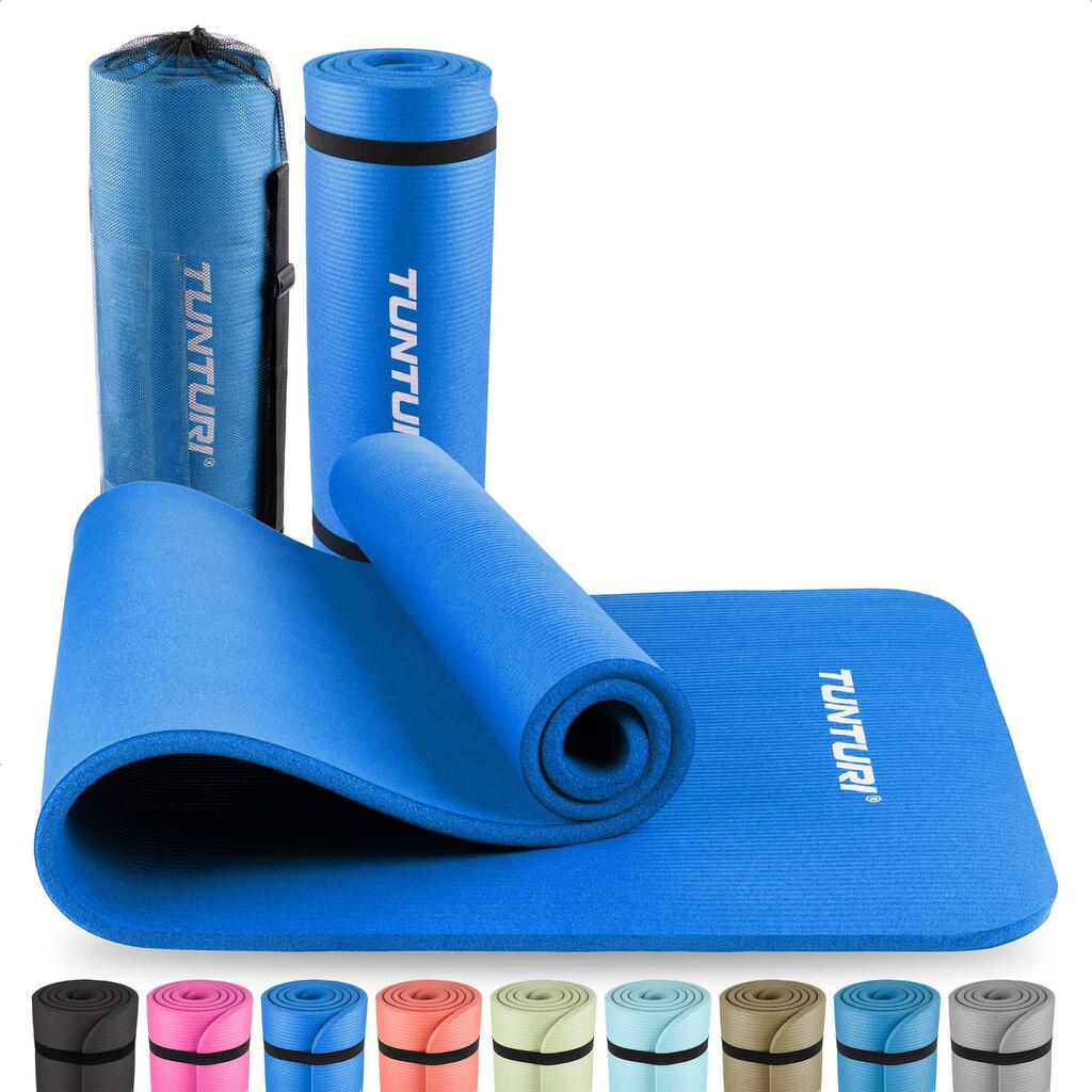 NBR Non Slip Yoga Fitness Mat – Soft Sports Training Pad for Work out (Blue)