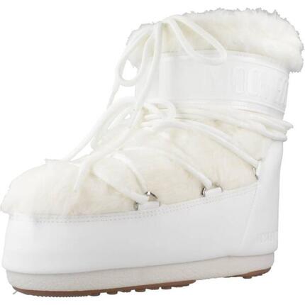 Bottes Moon Boot Modèle Mb Icon Low Faux Fur Couleur Blanc