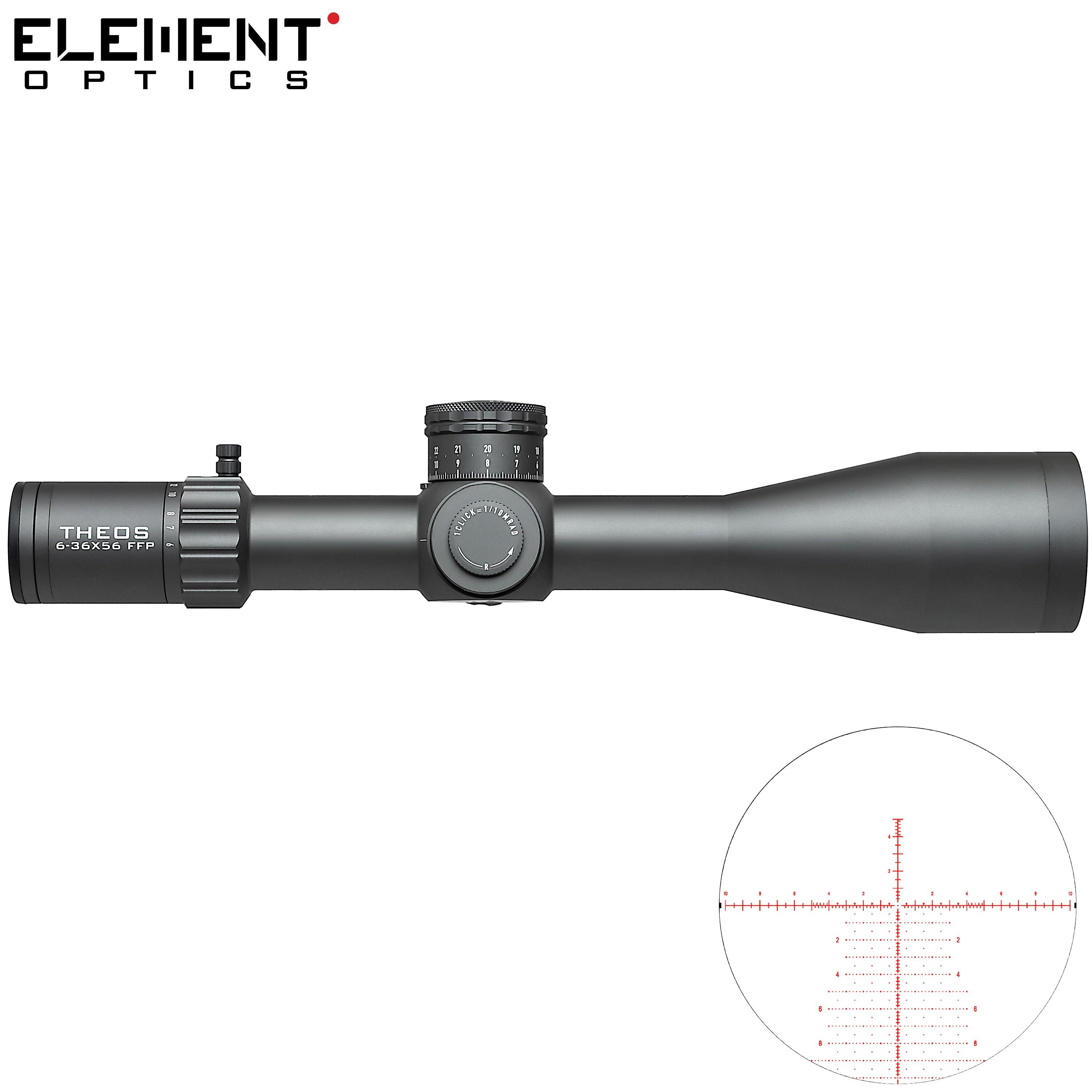 Visor Element Optics Theos 6-36X56 FFP MRAD APR-2D Grey 2/7