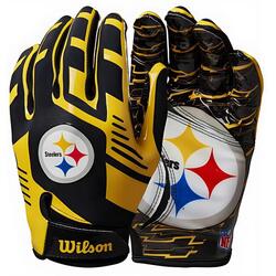 Wilson Adult NFL Stretch Fit Gloves Team Pittsburgh Steelers