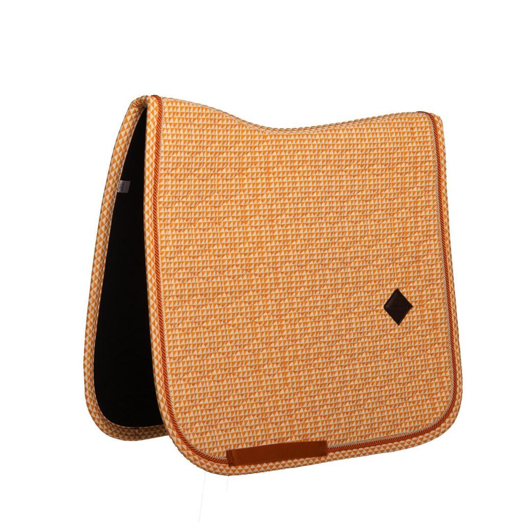 Saddle Pad velvet flags printing orange dressage cob