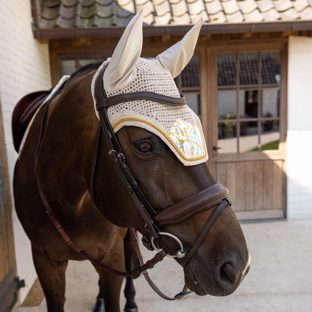 Cappuccio corto per cavallo in velluto Kentucky Horsewear Wellington 3/4