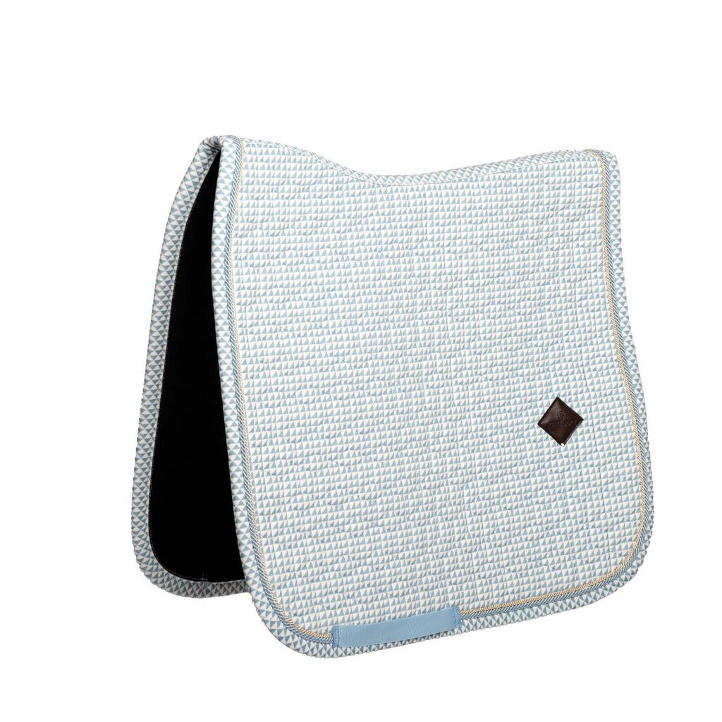 Saddle Pad velvet flags printing light blue jumping