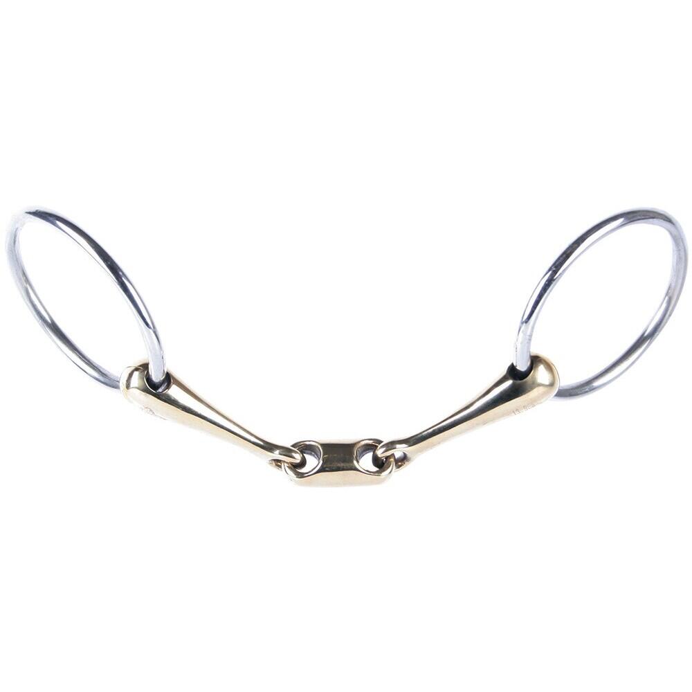 Harrys Horse - Mors 2 Anneaux Pour Cheval Double Brisure Harry's Horse 20 Mm - Mors - Gris|jaune - 13 Cm - Decathlon