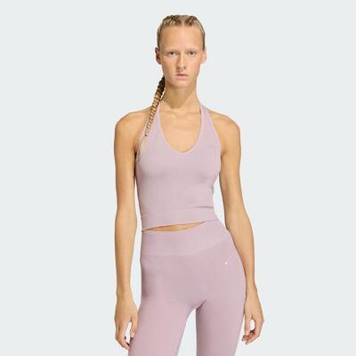 Workout essentials knit halterneck t-shirt