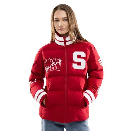 Doudoune femme 120ᵉ anniversaire Real Sporting de Gijón SC120 El Bibio Red-W