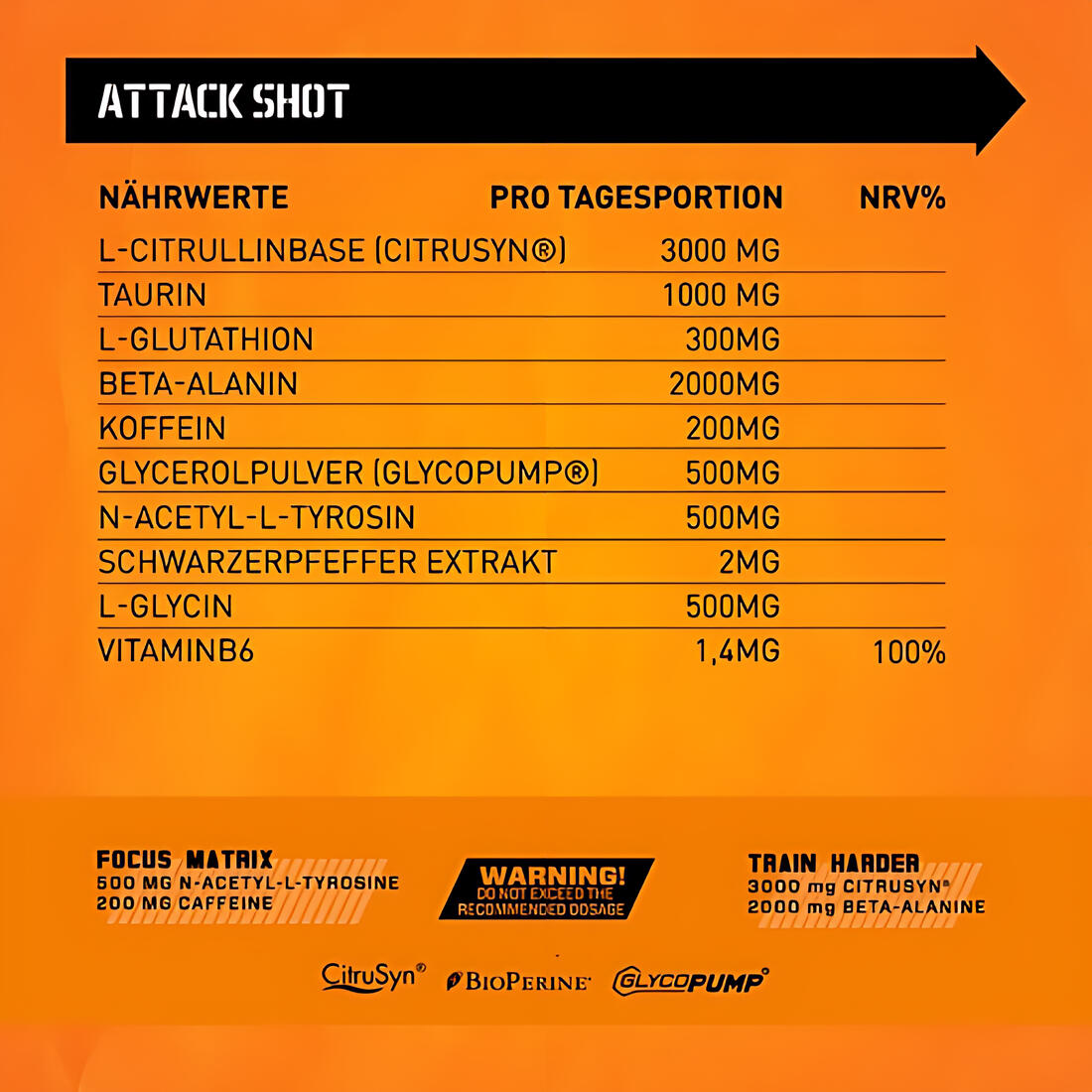 Body Attack Attack Shot 20 x 60ml 2/2