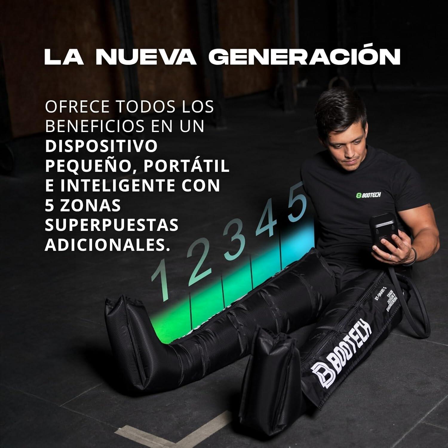 Bottes de pressothérapie BT-SMART S avec 5 chambres à air – Appareil de massage 3/7