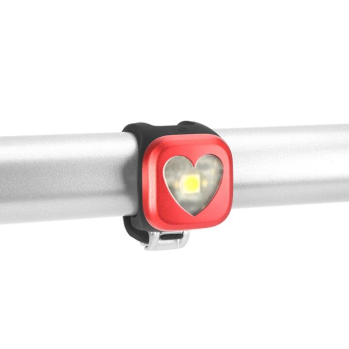 Far față Knog Blinder1 Heart, roșu.