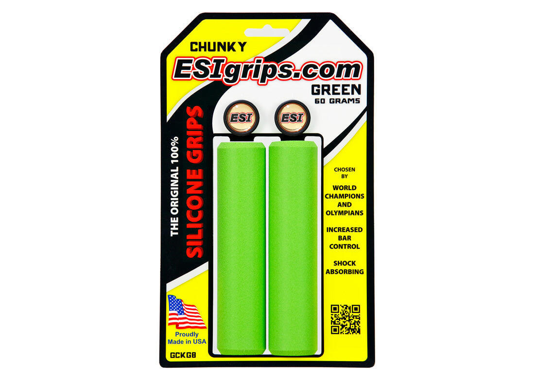 Puños de silicona ESI Chunky 32mm - Verde 2/2