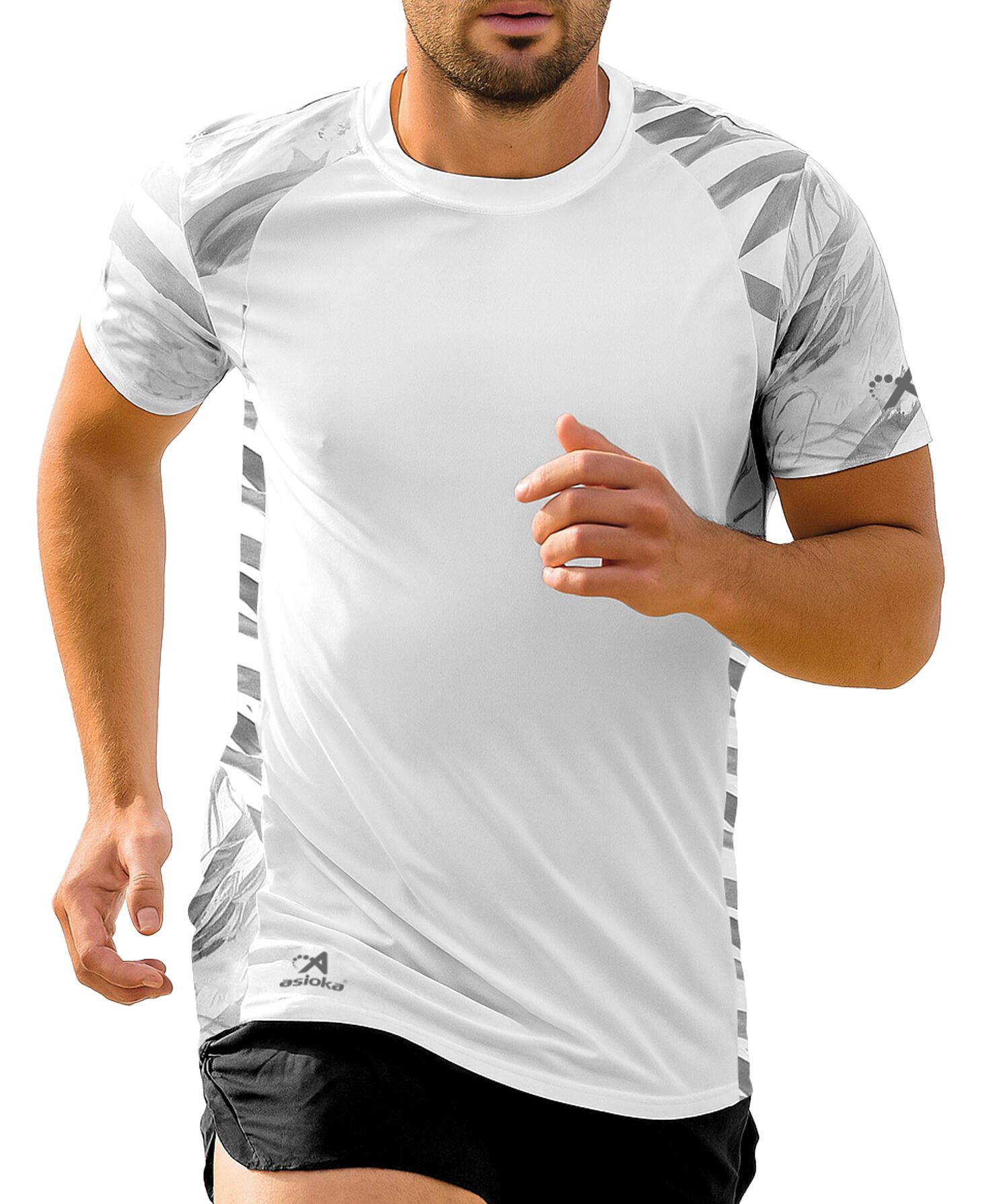 T-shirt de corrida de manga curta para homem ASIOKA VALENCIA. Efeito Coolmax. 3/7
