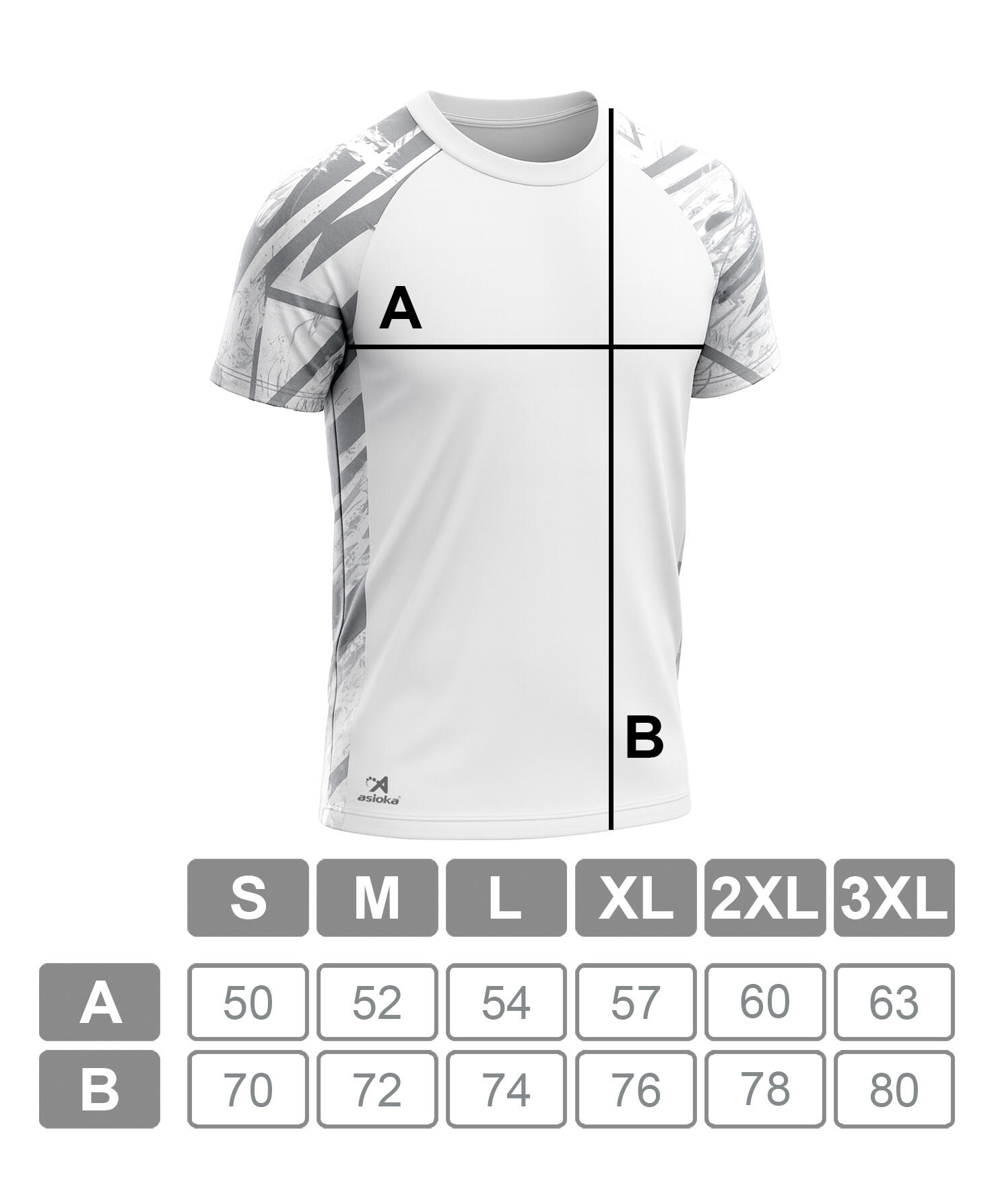 T-shirt de corrida de manga curta para homem ASIOKA VALENCIA. Efeito Coolmax. 7/7