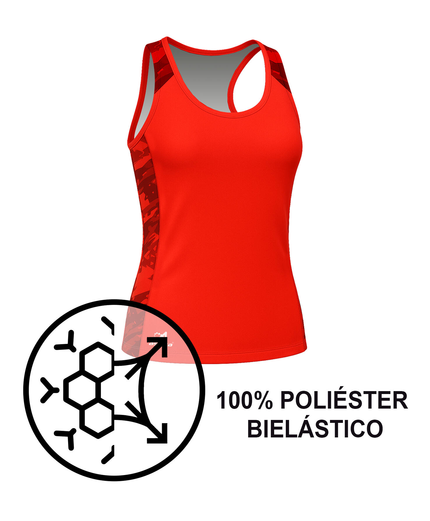 Camiseta sin mangas Running Mujer Asioka VALENCIA Transpirable 5/7