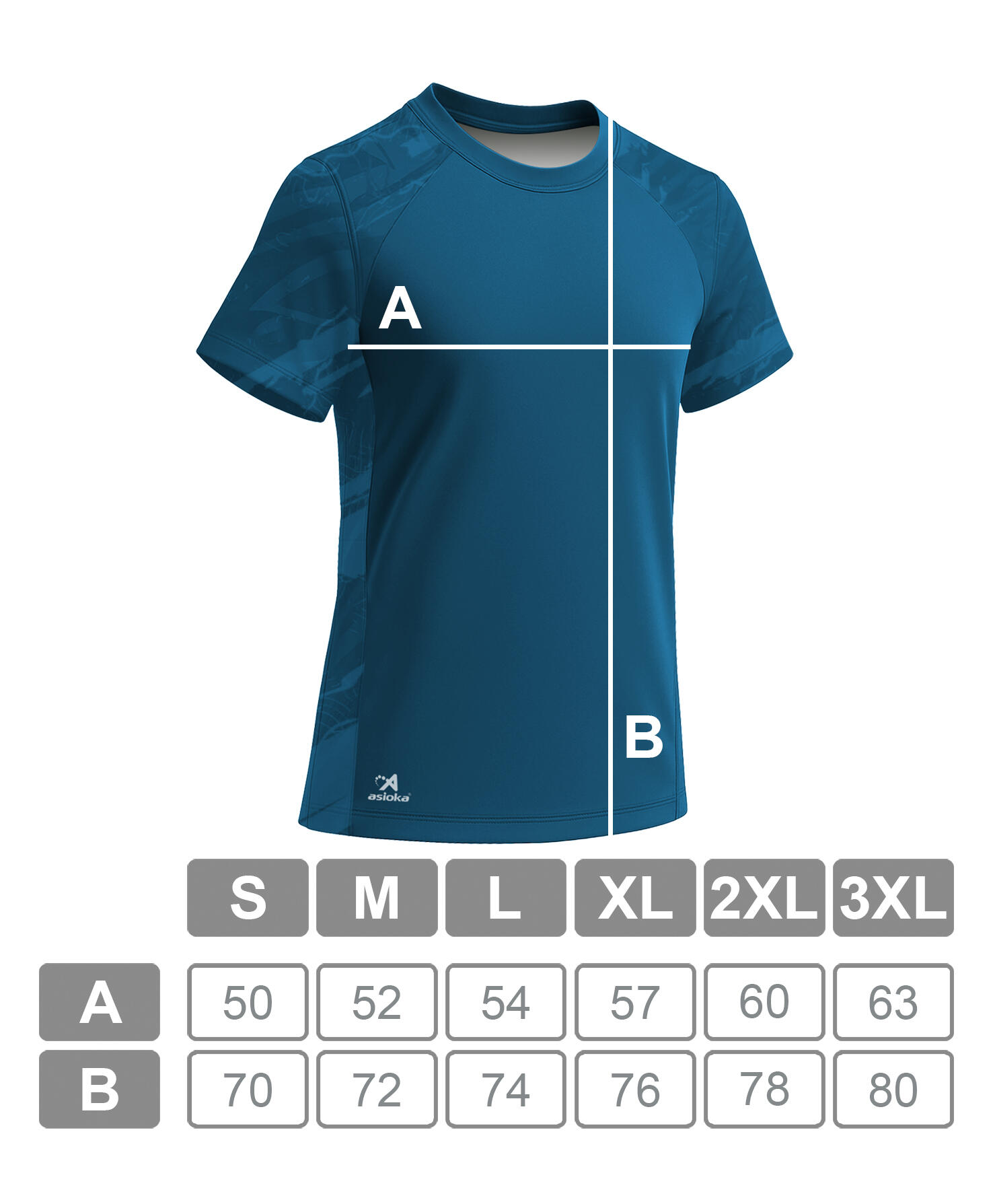Camiseta manga corta Running para hombre ASIOKA VALENCIA.Efecto Coolmax 7/7