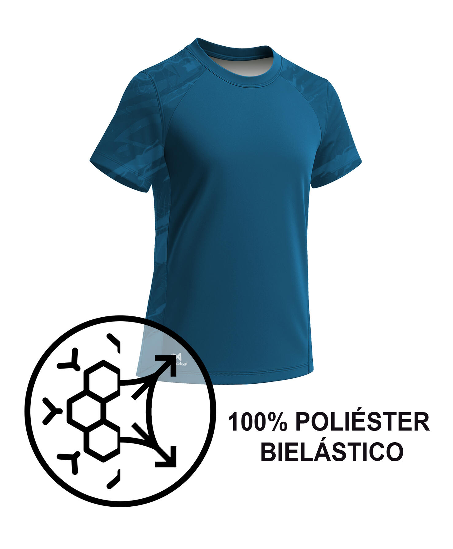 Camiseta manga corta Running para hombre ASIOKA VALENCIA.Efecto Coolmax 5/7