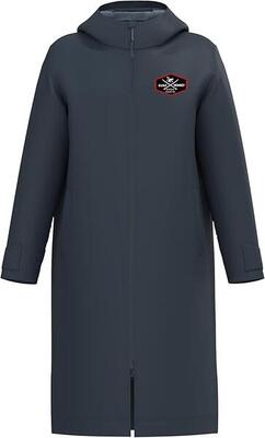 Winter surfponcho – volwassenen – gerecycled – waterdicht – l/xl (blauw)