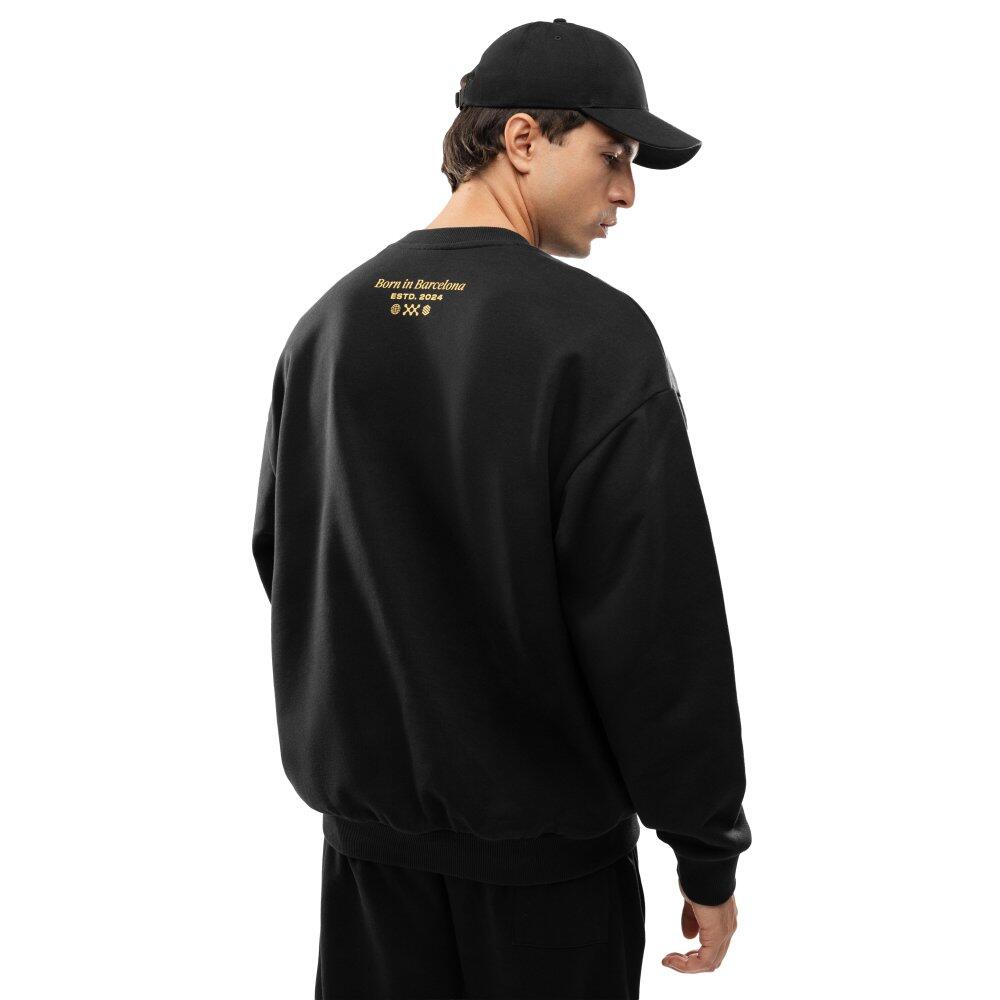 Sweat en coton col rond homme Rayo Club Lifestyle RC Ready Black Noir 2/7