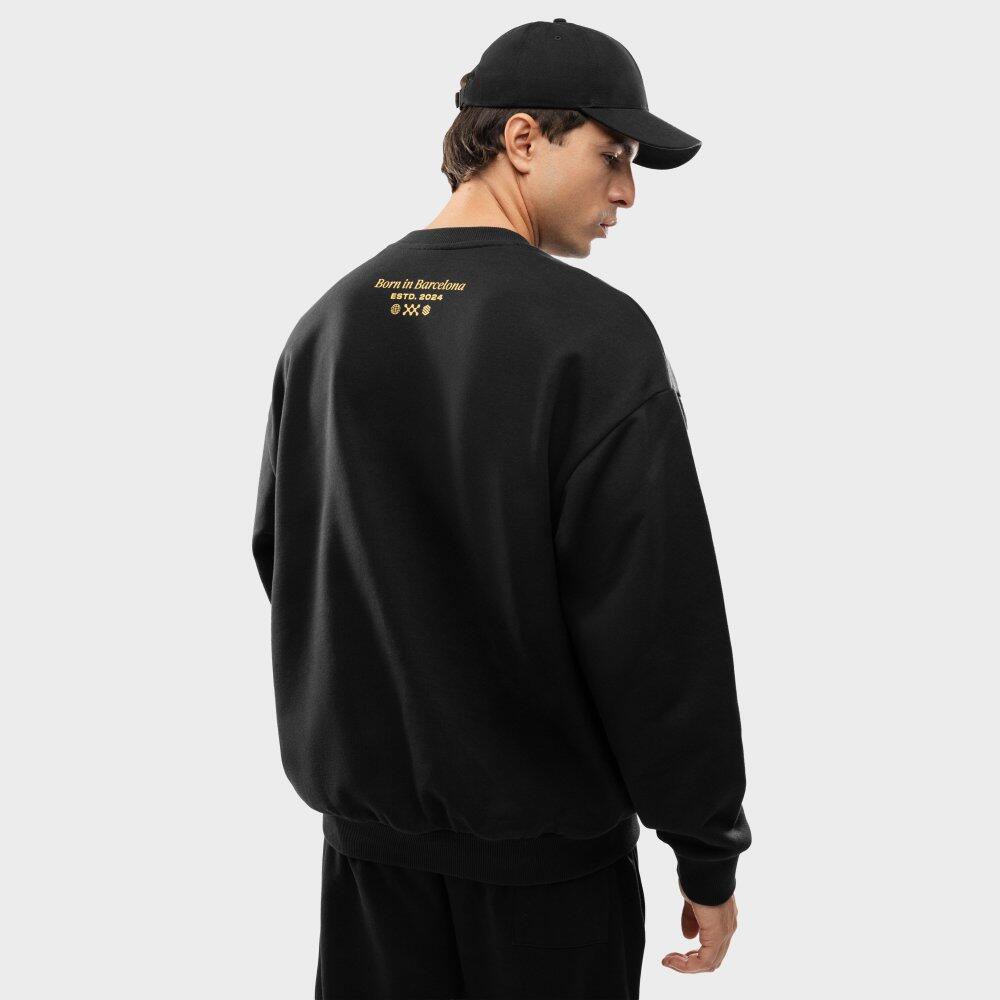 Sweat en coton col rond homme Rayo Club Lifestyle RC Ready Black Noir 6/7