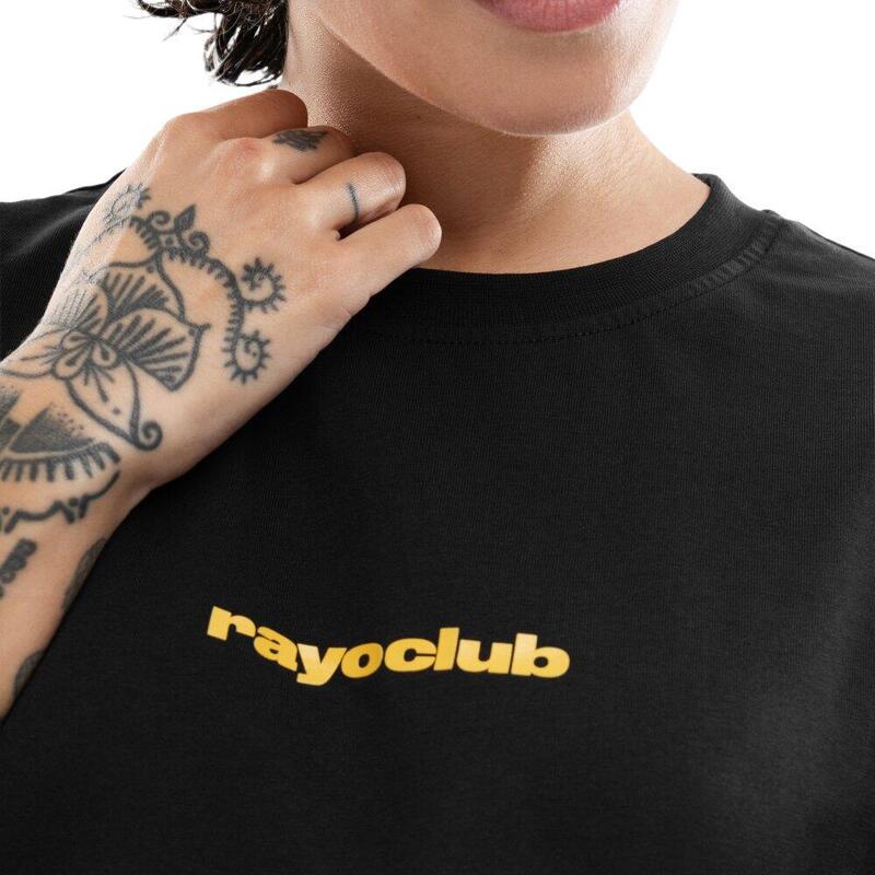 Tricou larg pentru bărbați Rayo Club RC Tactic Letters Black Negru