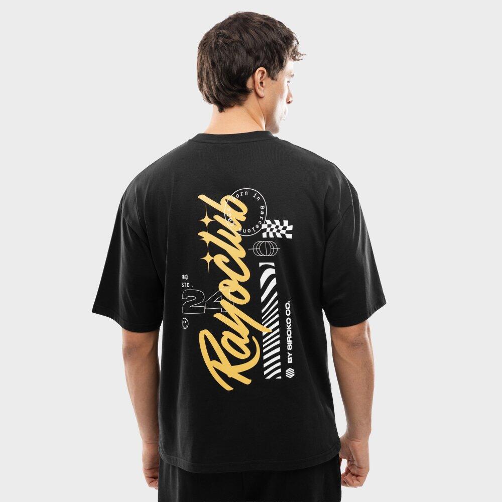 Maglietta oversize Rayo Club in cotone da uomo Lifestyle RC Tactic Letters Black 6/7