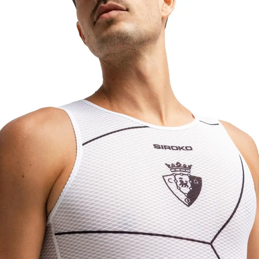 Men 's club atlético osasuna x siroko cycling base layer top OS BL Luchador Whi 4/6