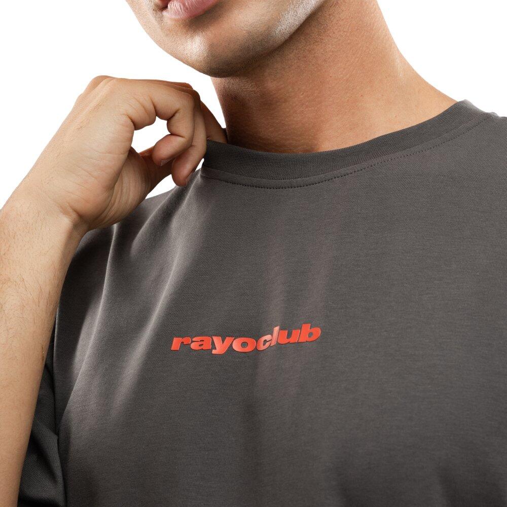 Herren Lifestyle rayo club oversize-baumwoll-t-shirt RC Tactic Letters Gray Grau 5/7