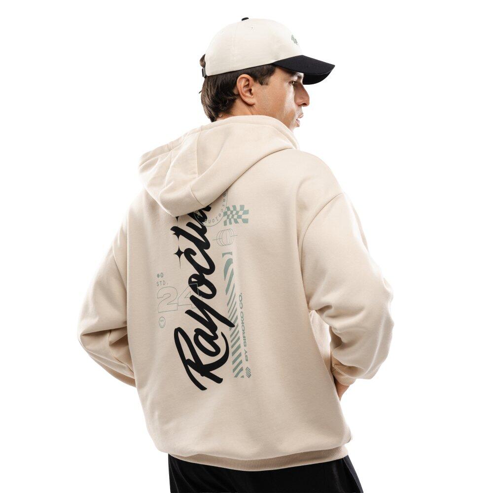 Sweat à capuche en coton homme Rayo Club Lifestyle RC Squad Off-White Blanc 2/7