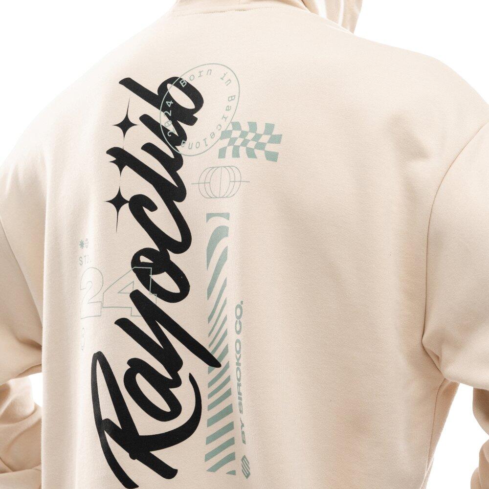 Sweat à capuche en coton homme Rayo Club Lifestyle RC Squad Off-White Blanc 5/7